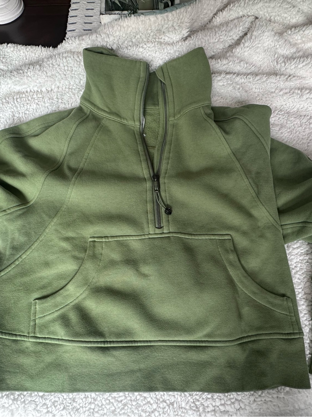 lululemon Olive Green Half-Zip Scuba
